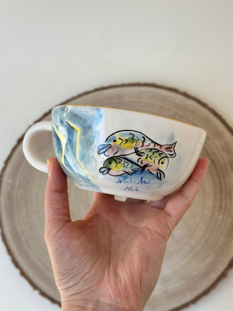 Dragon handmade ceramic mug