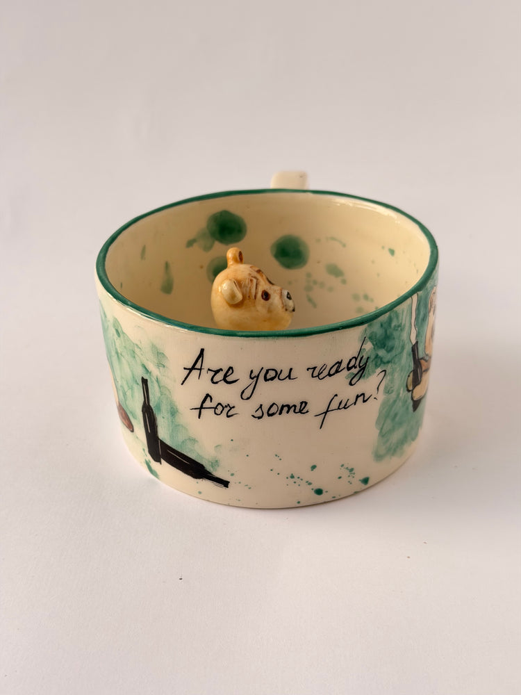 Teddy handmade ceramic mug