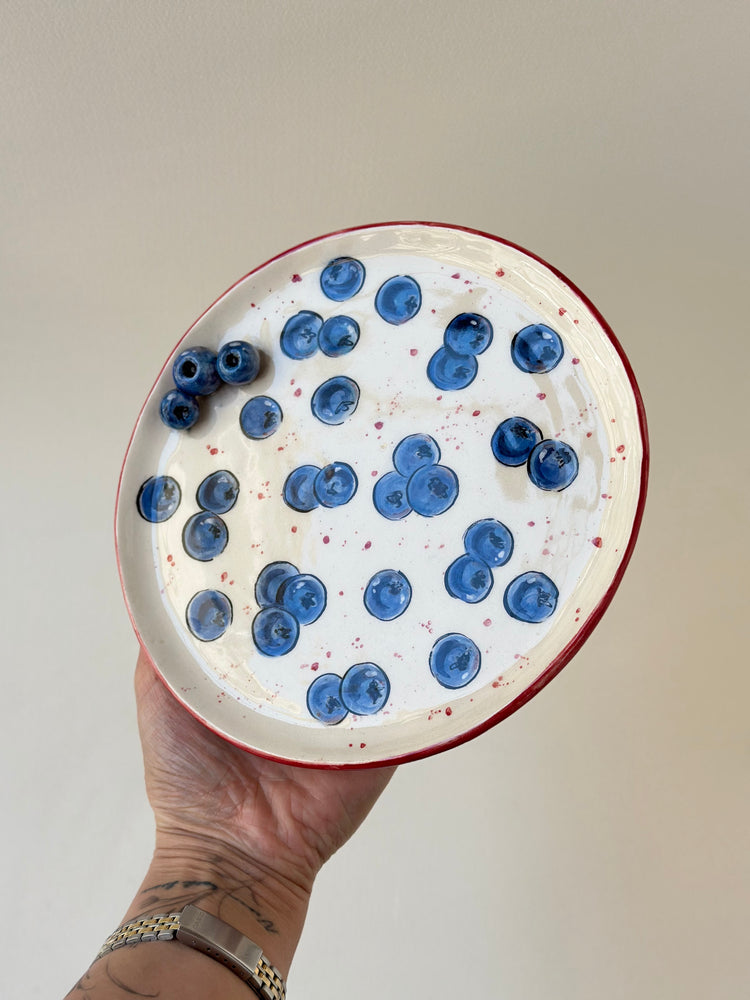 Blueberry handmade plate
