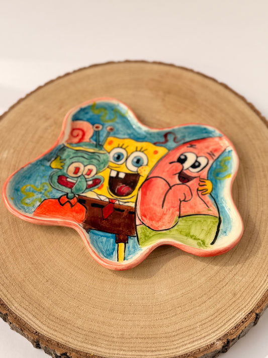 Friends handmade ceramic plate