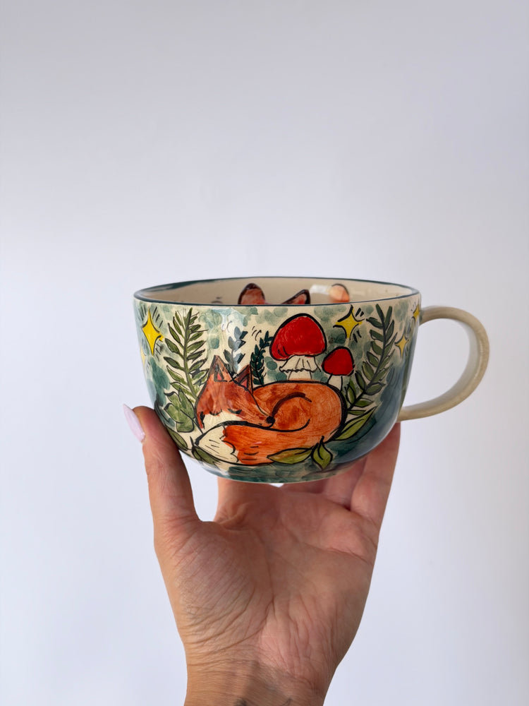 Fox handmade ceramic mug