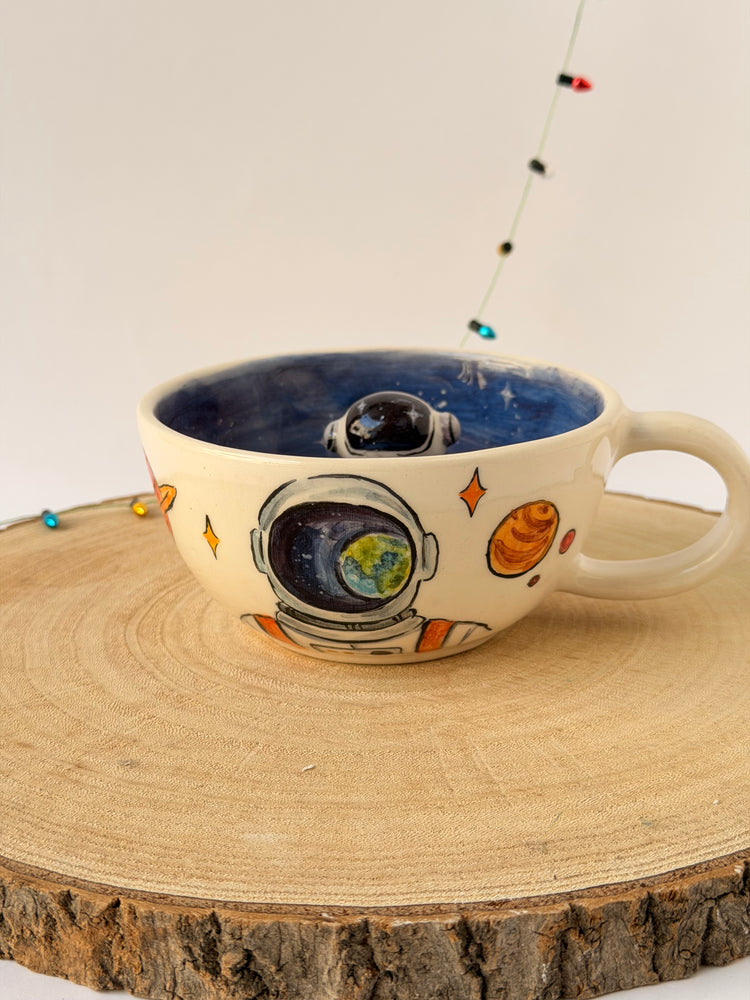 Astronaut handmade ceramic mug