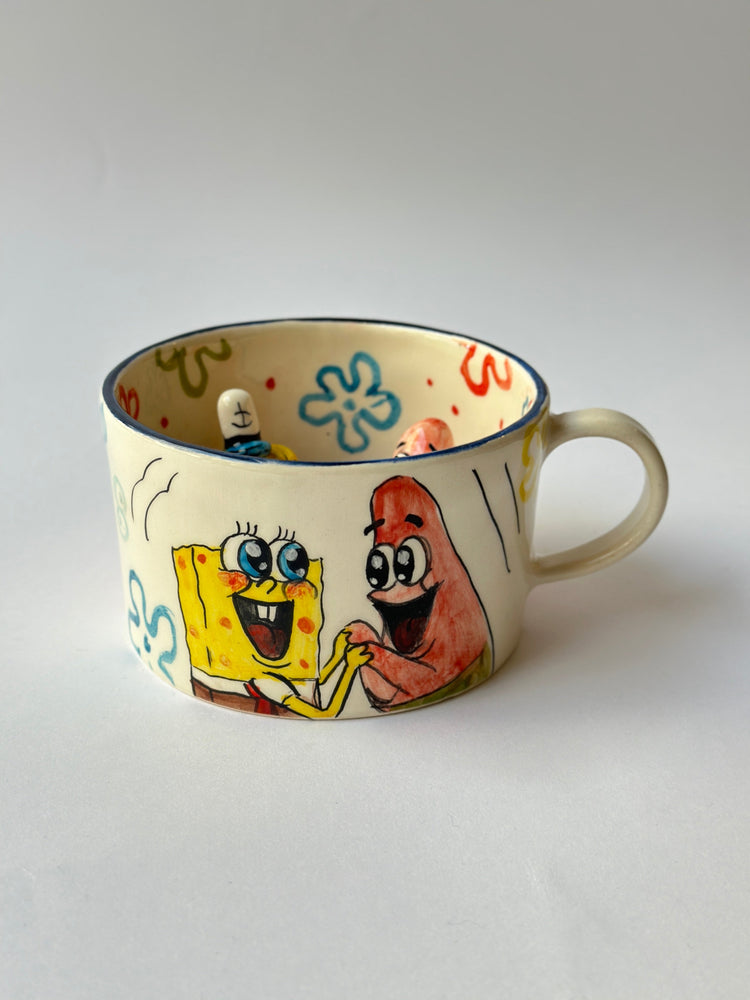 SpongeBob and Patrick handmade mug