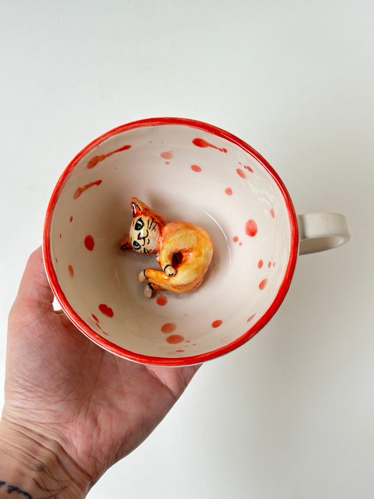 Cat handmade mug