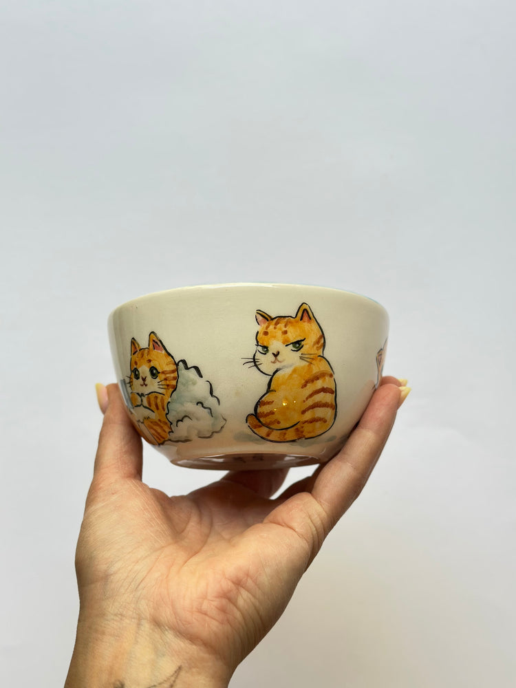 Cat handmade ceramic mug