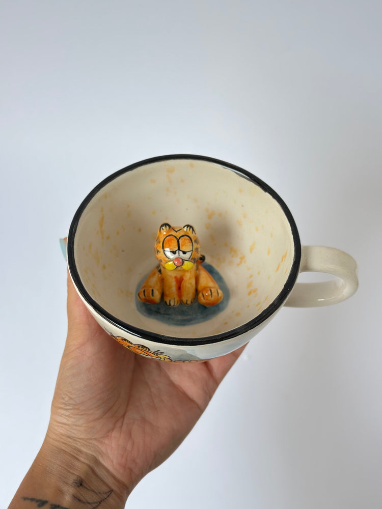 Cat handmade ceramic mug