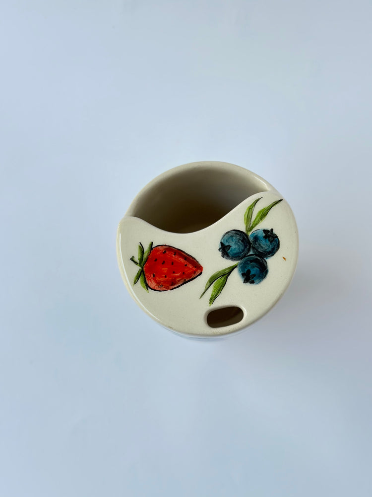 Handmade takeaway ceramic mug