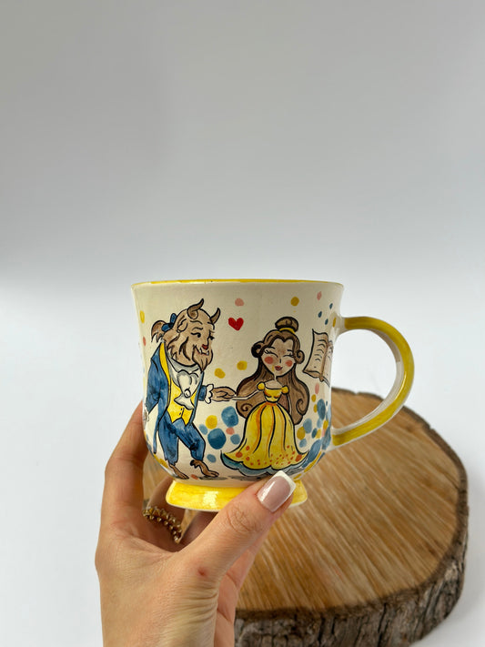 Beauty and the Beast handmade mug