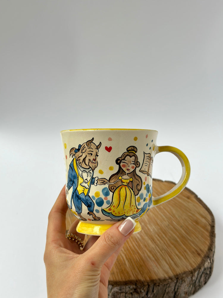 Beauty and the Beast handmade mug