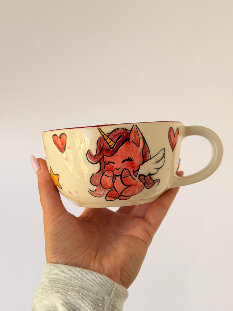 Unicorn handmade ceramic mug