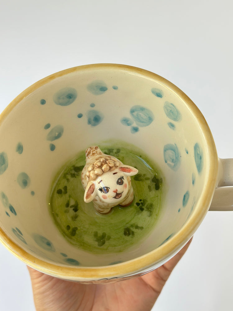 Sheep handmade ceramic mug