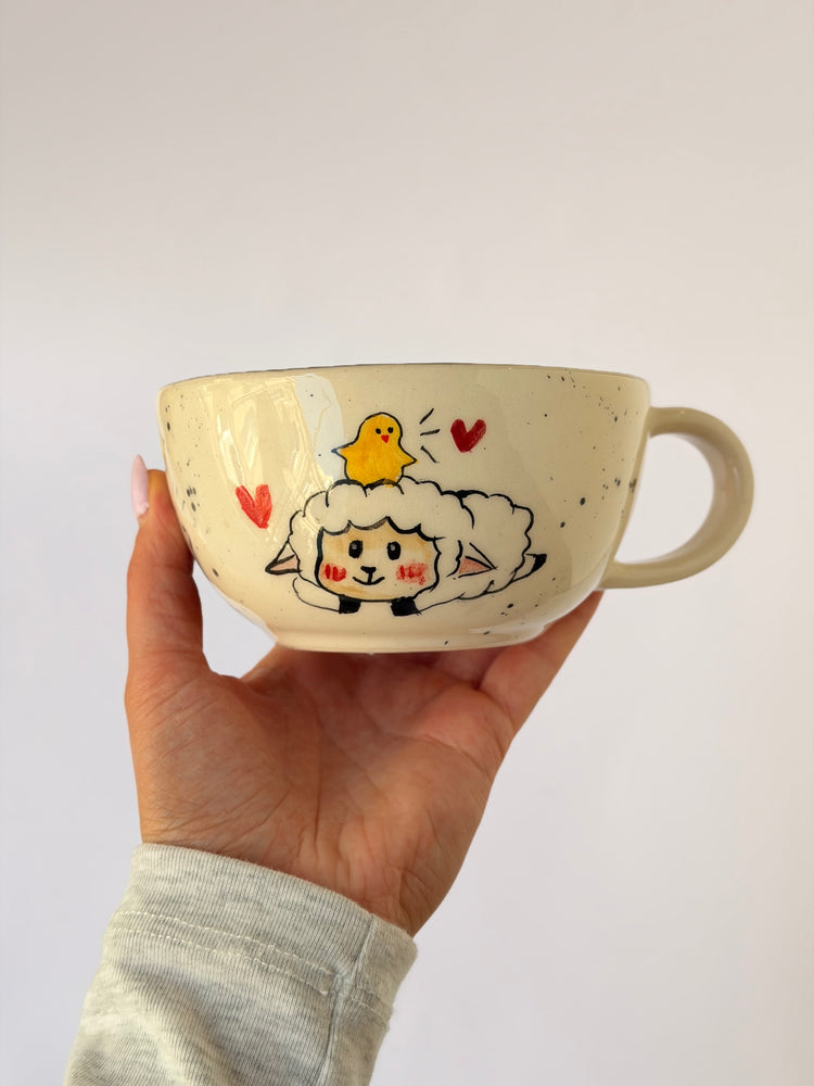 Sheep handmade ceramic mug