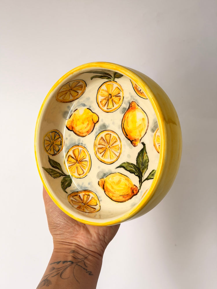 Lemon handmade ceramic bowl