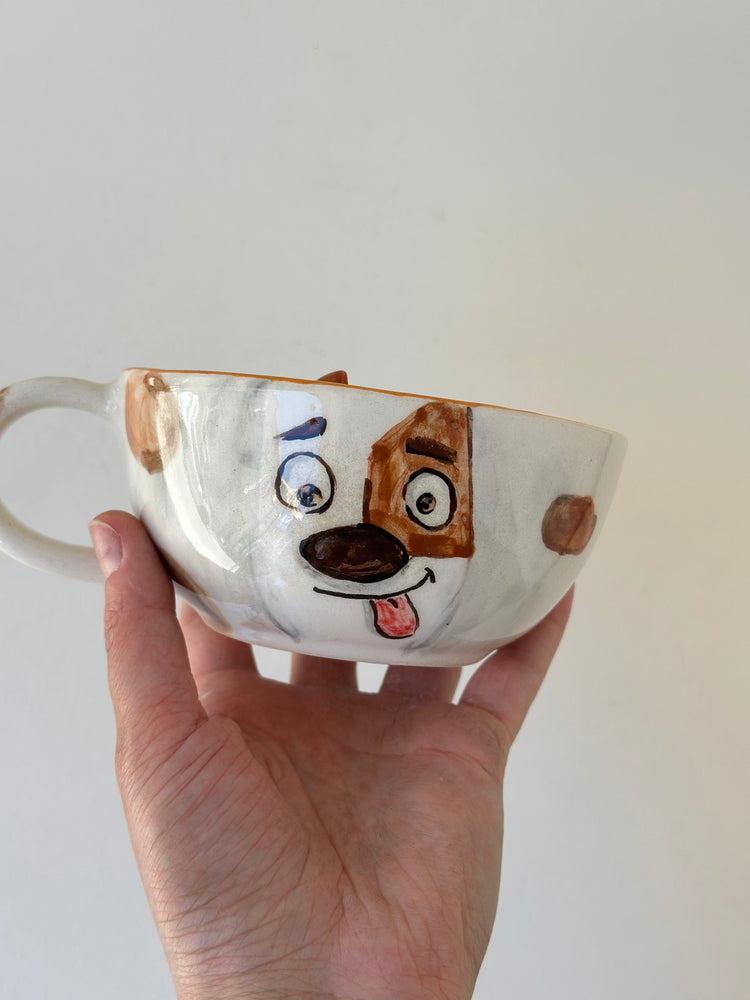 Dog handmade ceramic mug