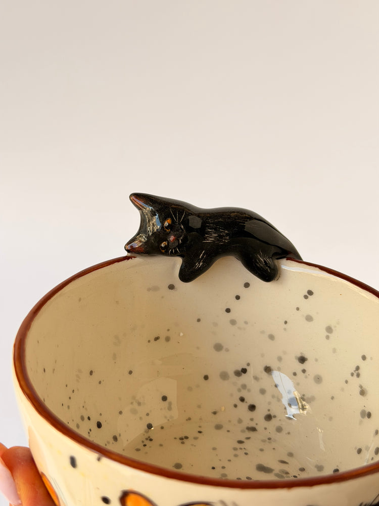 Cat handmade ceramic mug