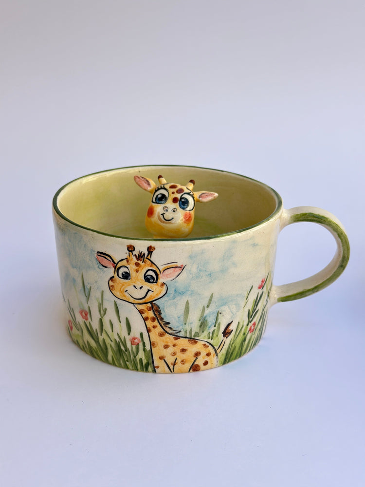 Giraffe handmade mug