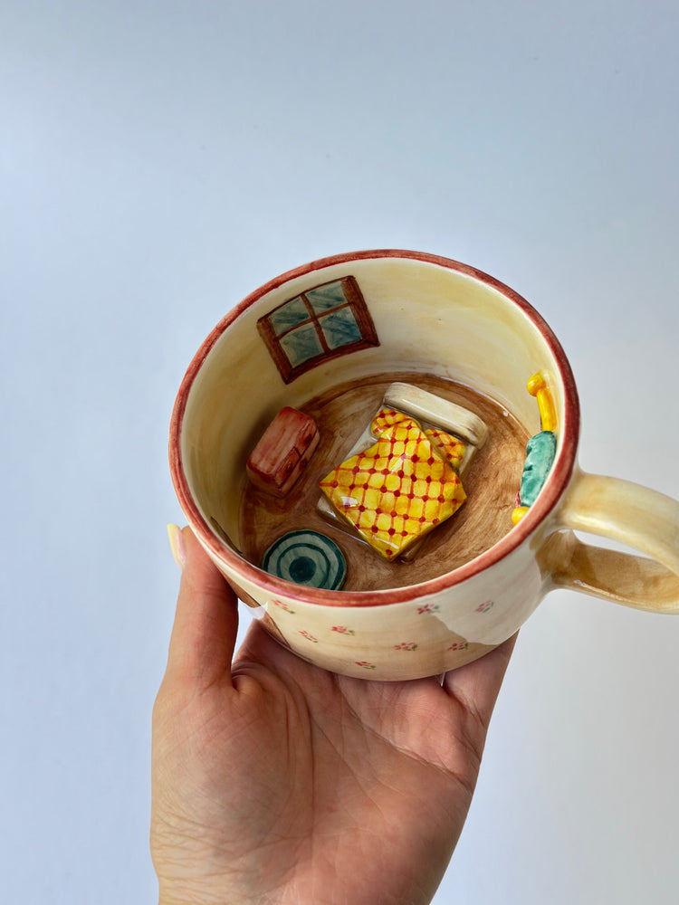 Handmade home decor ceramic mug