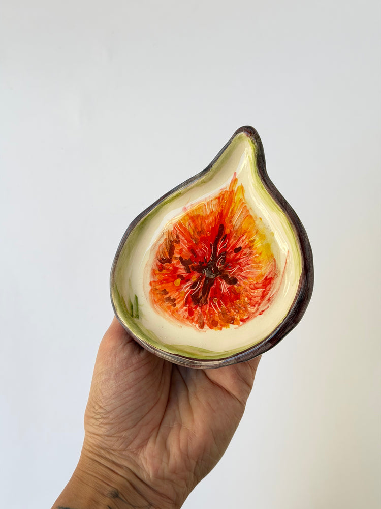 Fig handmade ceramic plate