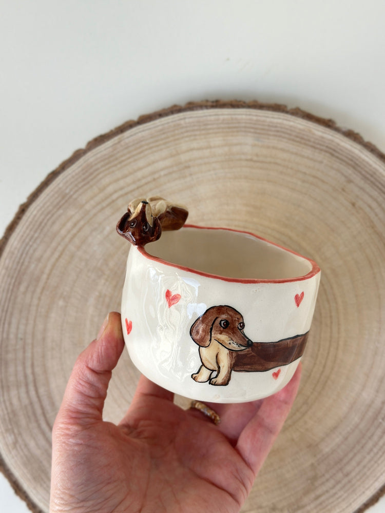Dachshund handmade cup