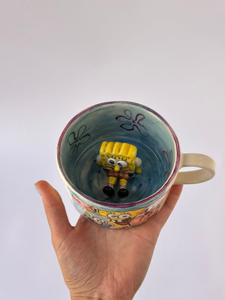 Spongebob handmade ceramic mug