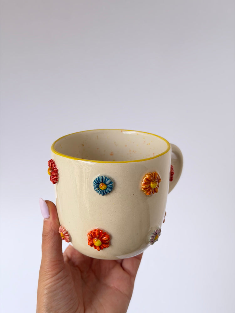 Daisy handmade ceramic mug