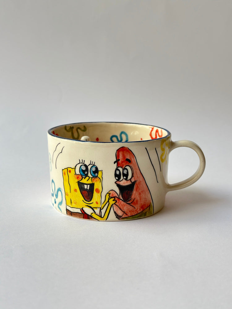 SpongeBob and Patrick handmade mug