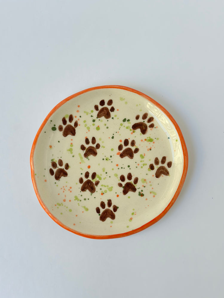 Dachshund handmade cup and plate