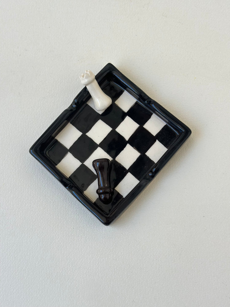 Chess Ceramic handmade ashtray