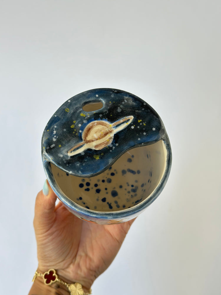 Little Prince handmade ceramic takeaway mug