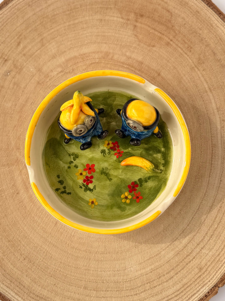 Handmade ceramic ashtray bananaa