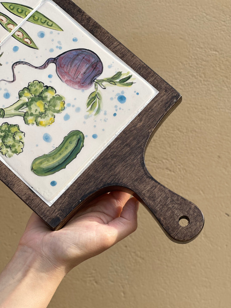 Wooden serving tray handmade