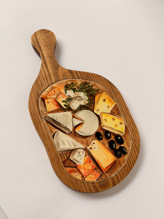 Ceramic & Wood Charcuterie Serving Board ( 30x15)