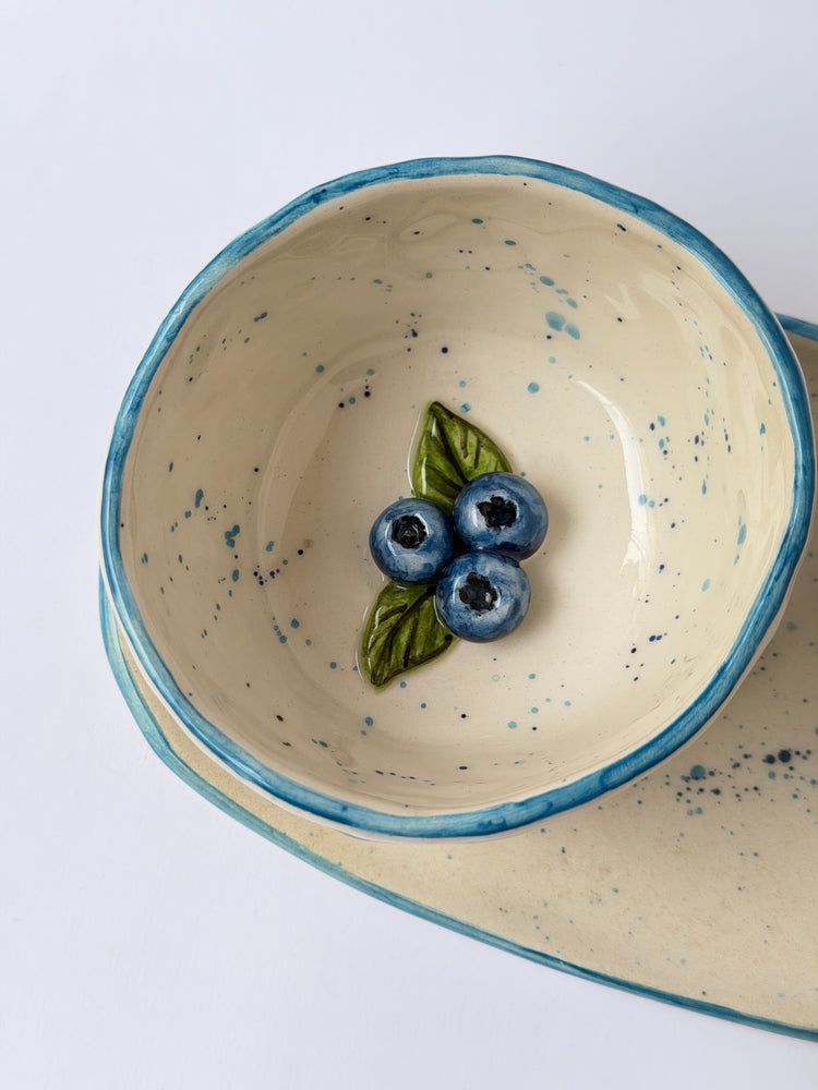 Blueberry handmade ceramic mug