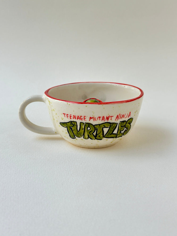 Warrior Turtle handmade mug