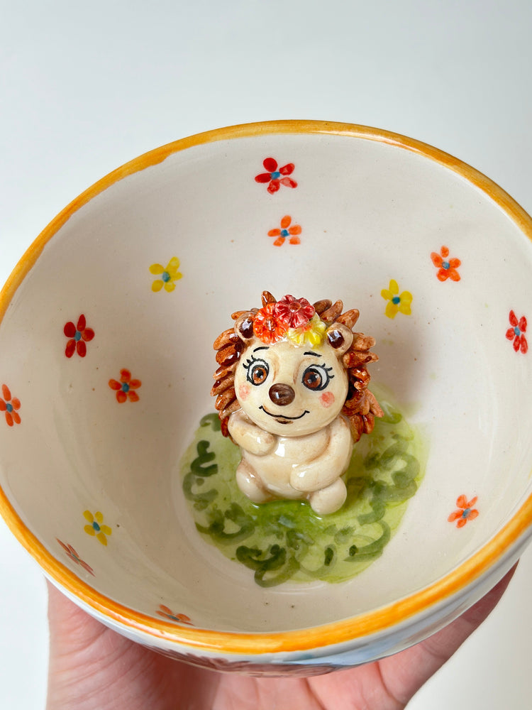 Hedgehog handmade mug