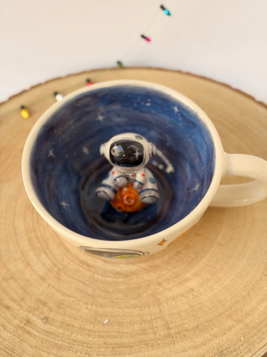 Astronaut handmade ceramic mug