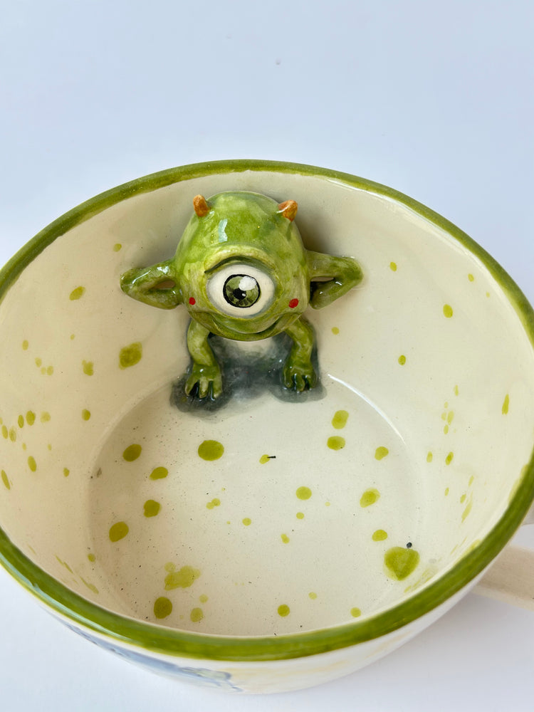 One eye Monster handmade mug