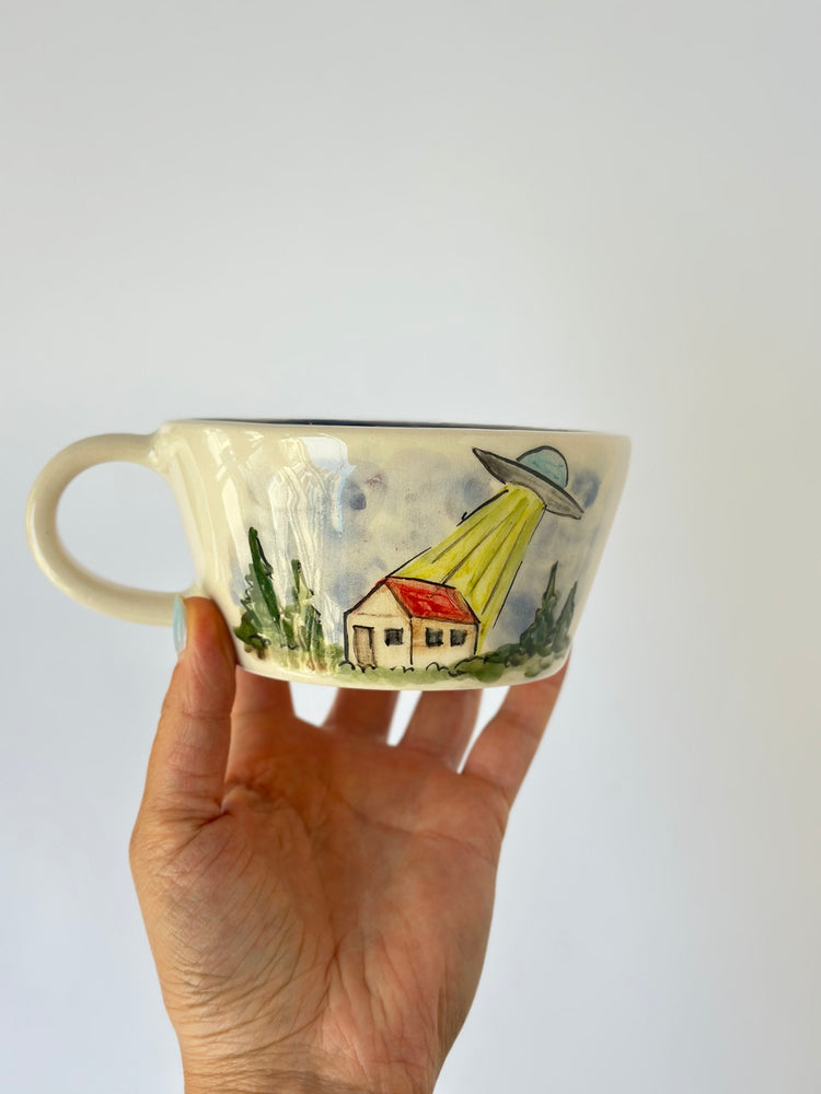 Alien handmade ceramic mug