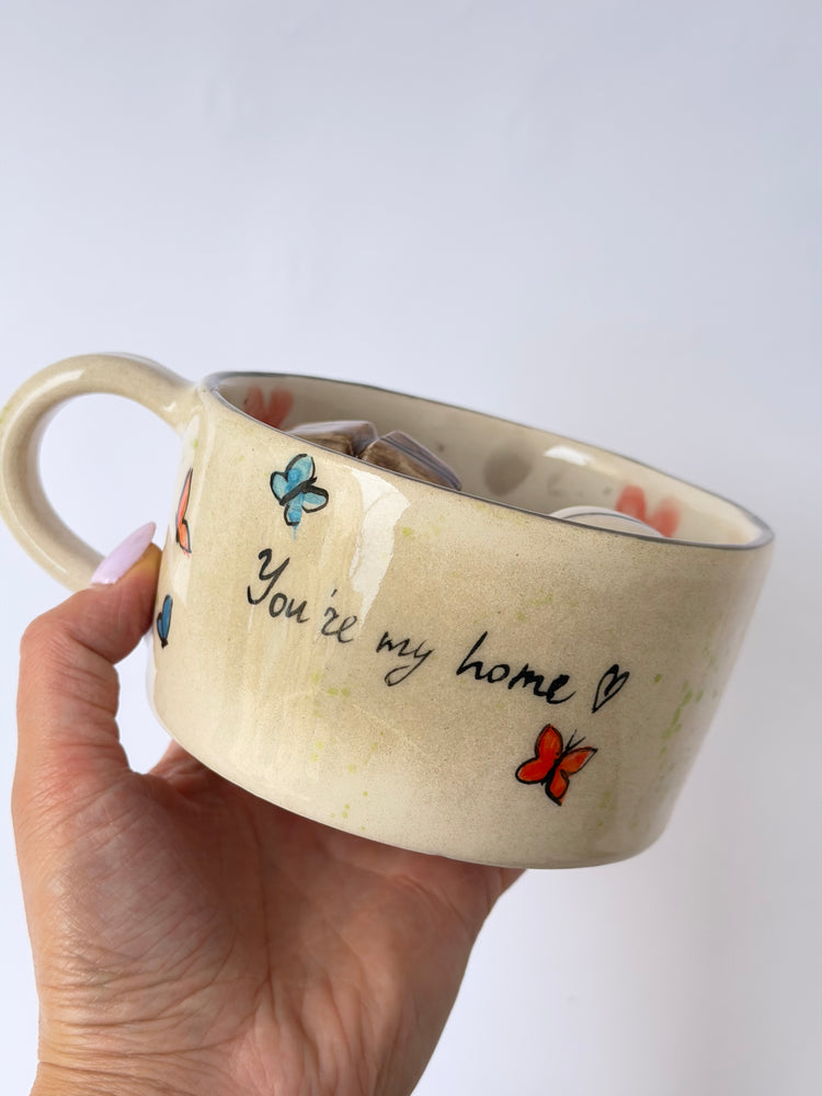 Couple handmade ceramic mug