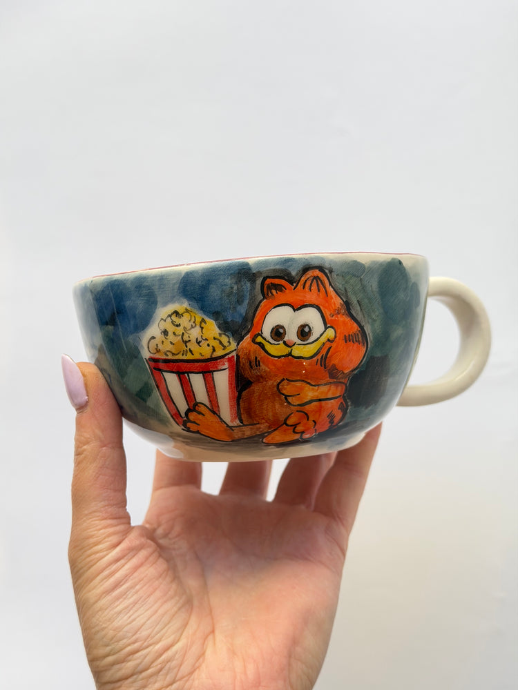 Cat handmade ceramic mug
