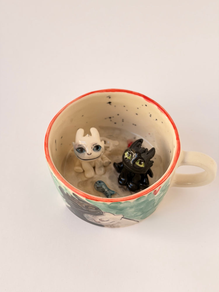 Dragons handmade ceramic mug