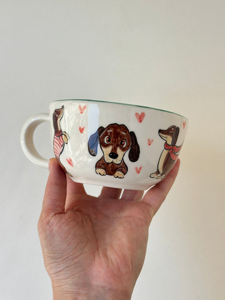 Dachshund dog handmade mug