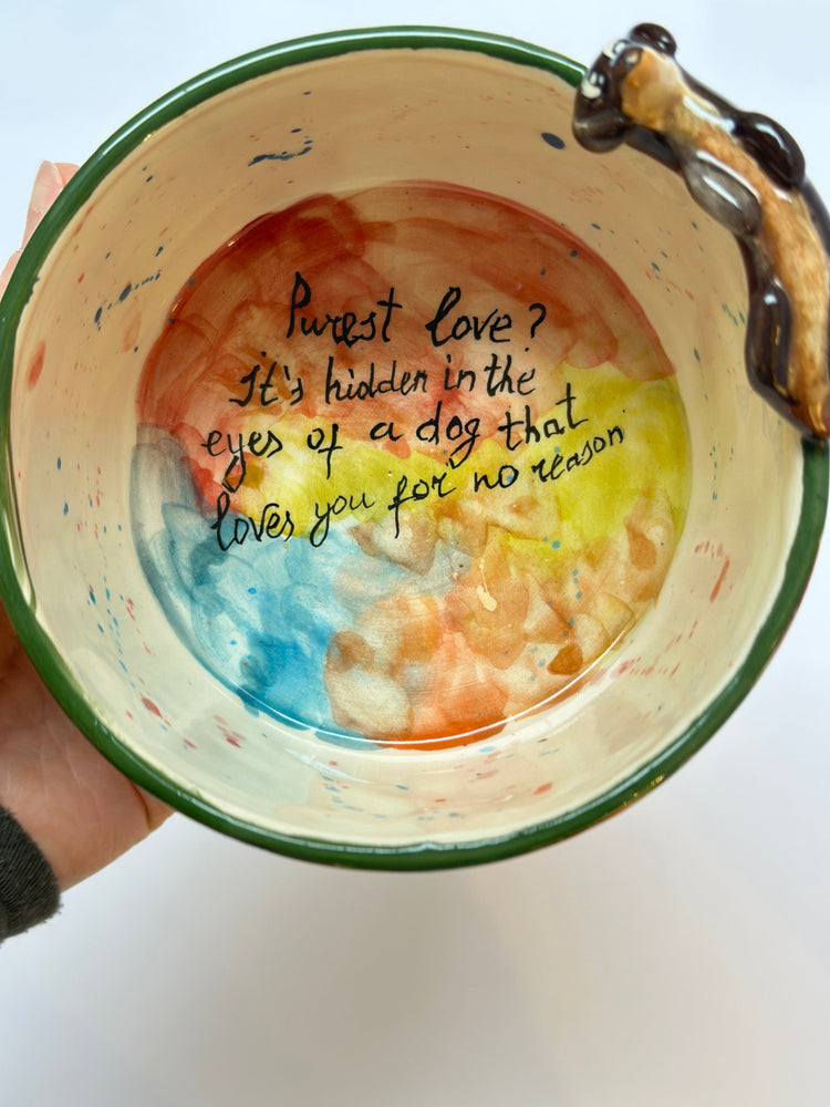 Dachshund handmade bowl