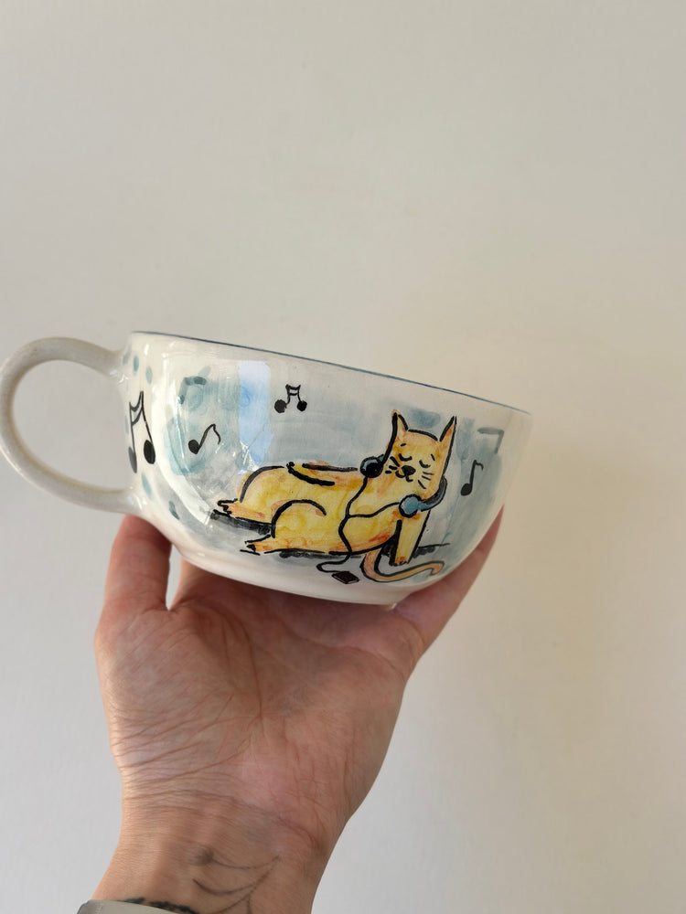 Cat handmade mug
