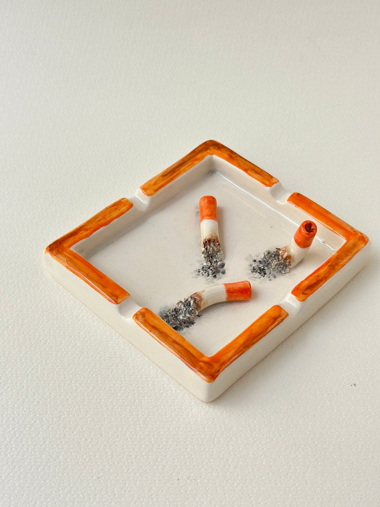 Handmade ceramic ashtray