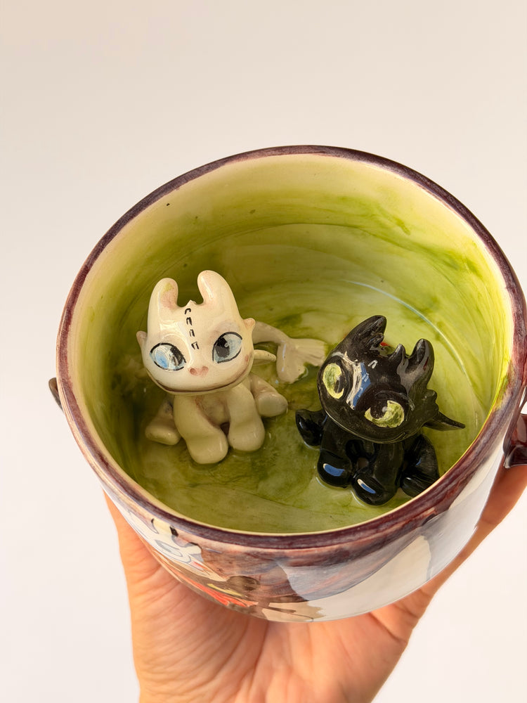 Dragons handmade ceramic mug