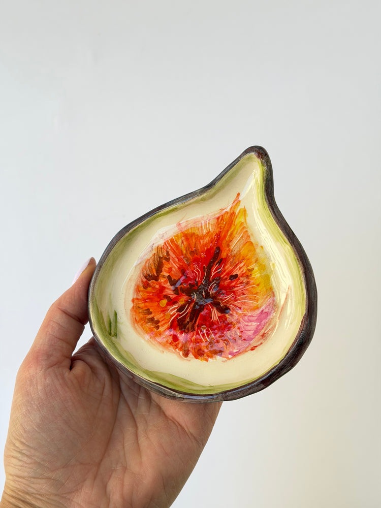Fig handmade ceramic plate