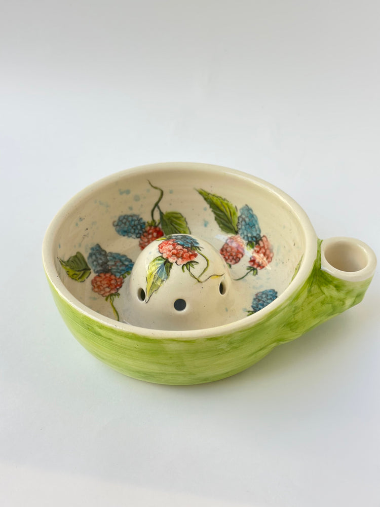 Handmade ceramic fruit washing bowl
