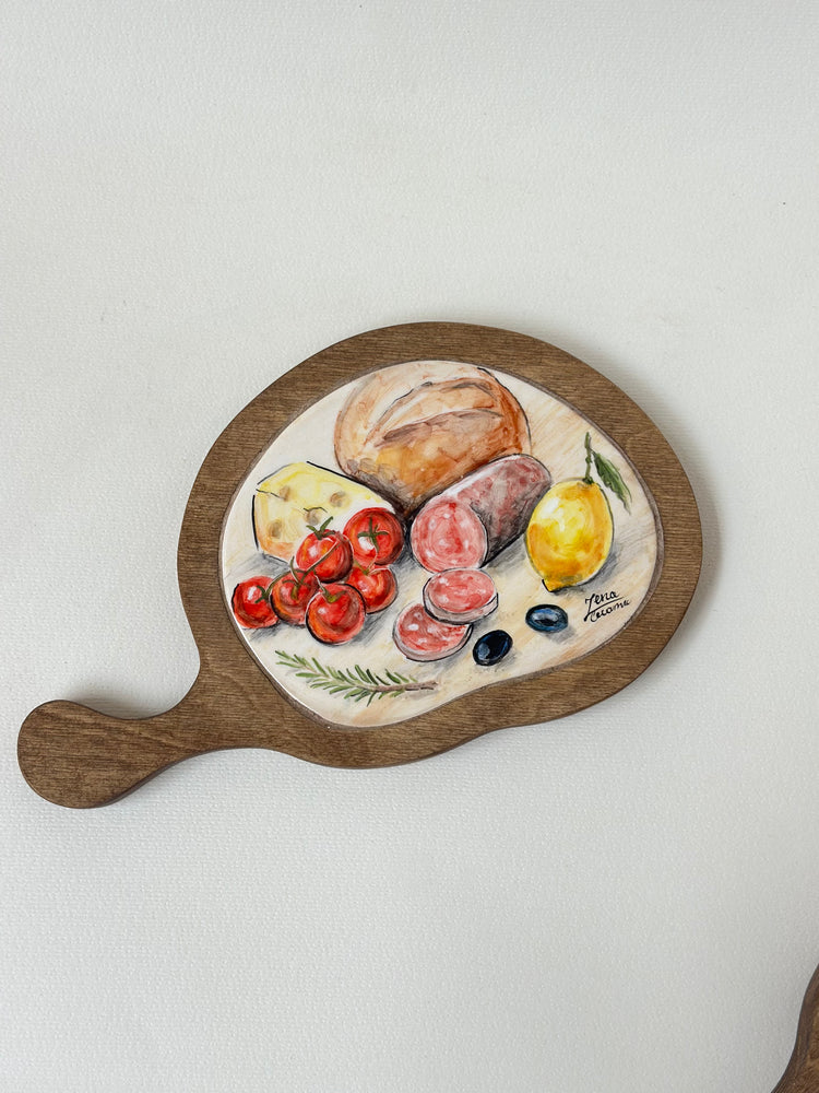 Handcrafted Wooden and Ceramic Serving Pieces