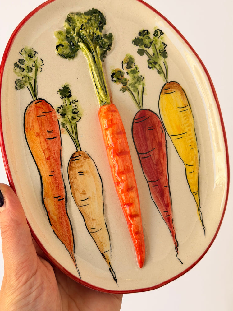 Carrot handmade ceramic plate